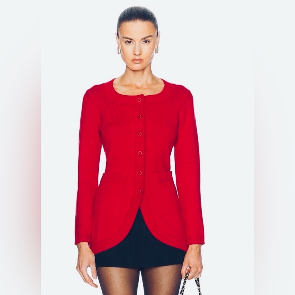 POSSE Sabrina Cardigan in Ruby Red